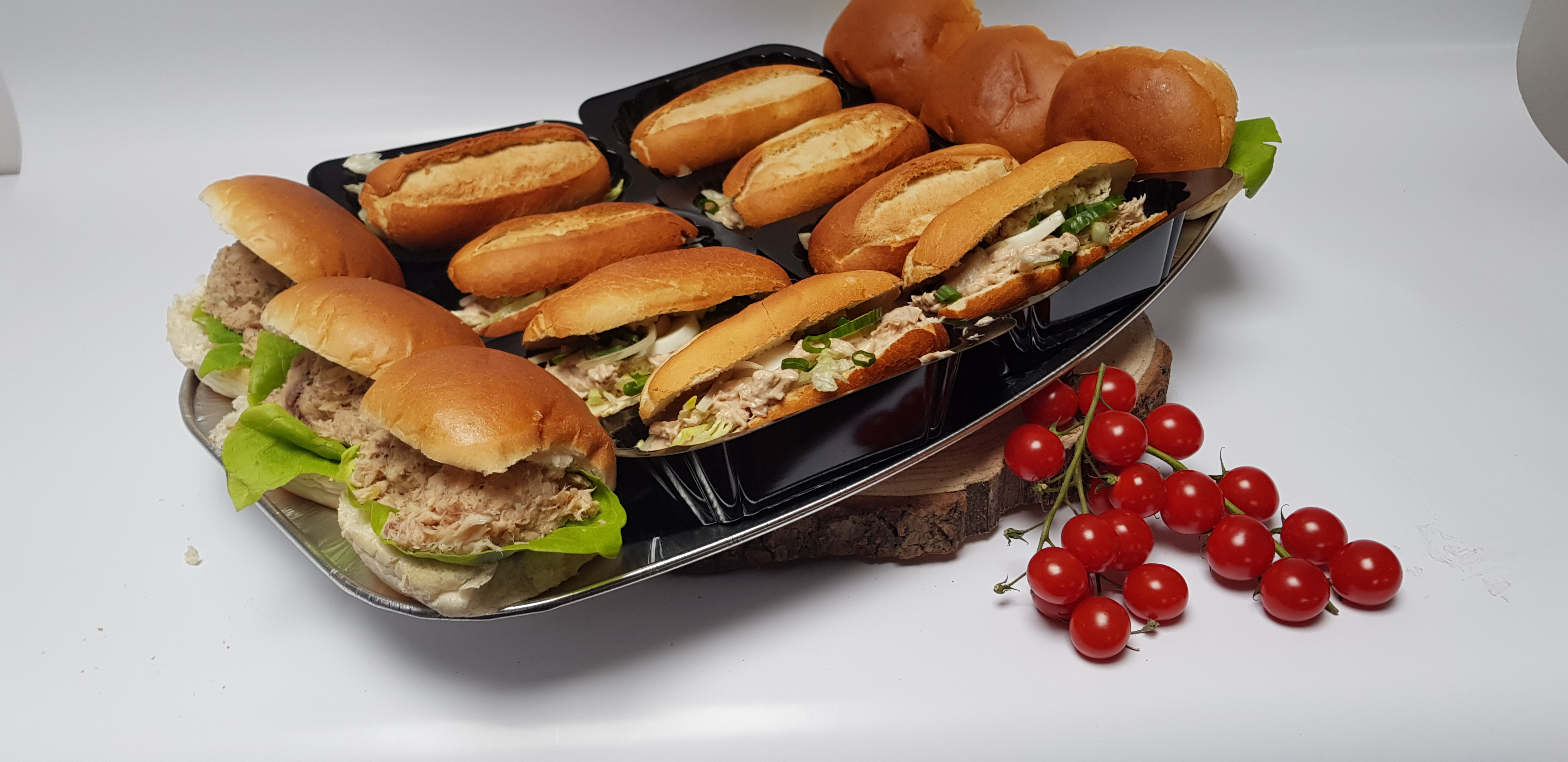 Buffet met broodjes met vis