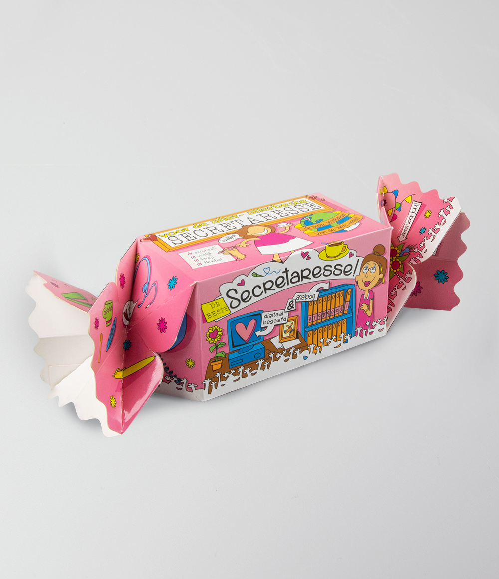 Grote gevulde snoeptoffe voor "De beste secretaresse"