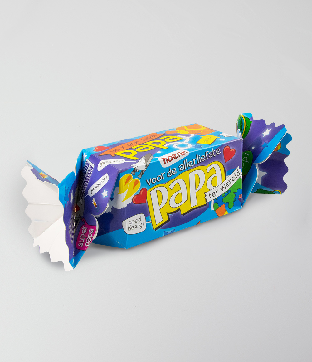 Grote gevulde snoeptoffe voor "Voor de allerliefste papa"