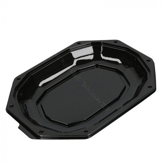 10x Catering CS 335/250 schalen met deksel 1 vaks zwart